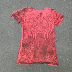 Affliction Women's Medium Red T Shirt